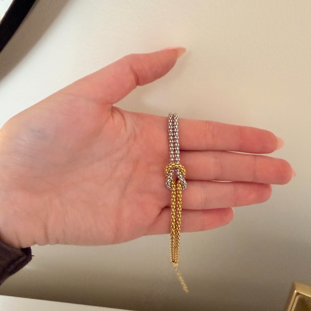 Elegant Gold and Silver Bracelet